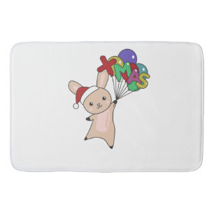 Bunny Merry Christmas Winter Animals Rabbit Bath Mat