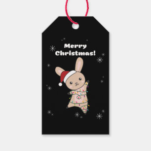 Bunny Merry Christmas Winter Animals Rabbits Gift  Tags