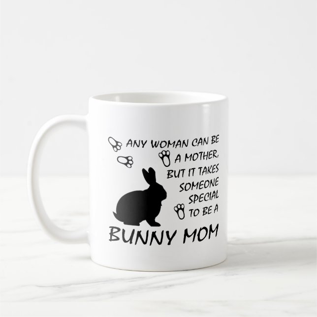 Bunny Mom Mug Coffee Tea Cup Funny Gifts Women (Left)