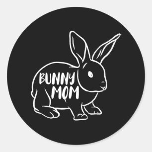 Bunny Mom Rabbit Lover Classic Round Sticker