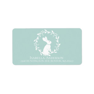 Bunny Neutral Baby shower Étiquette de adresse