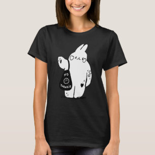 Bunny No Thankie Cute Animals Black And White Rab T-Shirt