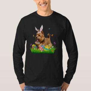 Bunny Norwich Terrier With Egg Basket Easter Hunti T-Shirt