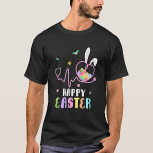 Bunny Nurse Stethoscope Happy Easter Eggs Rabbit N T-Shirt
