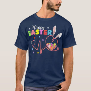 Bunny Nurse Stethoscope Happy Easter Eggs Rabbit N T-Shirt