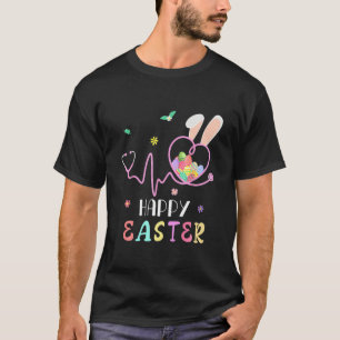 Bunny Nurse Stethoscope Happy Easter Eggs Rabbit N T-Shirt