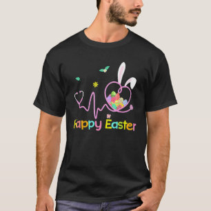 Bunny Nurse Stethoscope Happy Easter Eggs Rabbit N T-Shirt