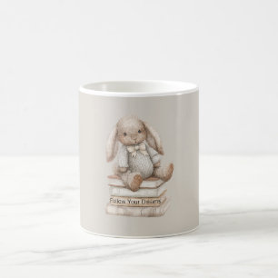 Bunny on Books  Coffee Mug