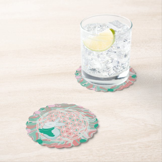 Bunny Paper Coaster (Insitu)