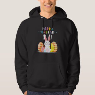 Bunny Pastel Spring Hunt Eggs Rabbit Happy Easter  Hoodie