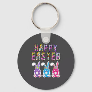 Bunny Pastel Spring Hunt Eggs Rabbit Happy Easter  Keychain