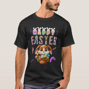 Bunny Pastel Spring Hunt Eggs Rabbit Happy Easter  T-Shirt