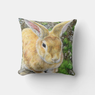 Bunny Pastel Throw Pillow