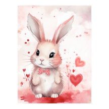 Bunny Pastel with hearts