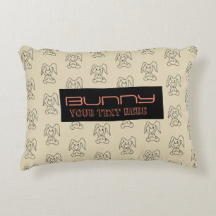 BUNNY PATTERN ACCENT PILLOW