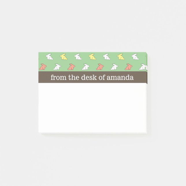 Bunny Pattern Post-it Notes (Front)