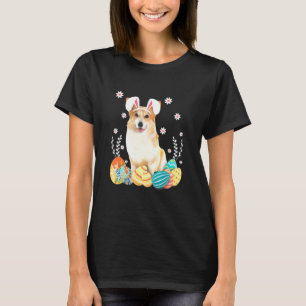 Bunny Pembroke Welsh Corgi Happy Easter Day Egg Hu T-Shirt