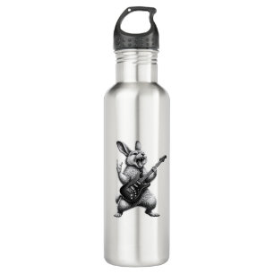 Bunny Playing Guitar Rock Star Bunny Lover Easter  710 Ml Water Bottle