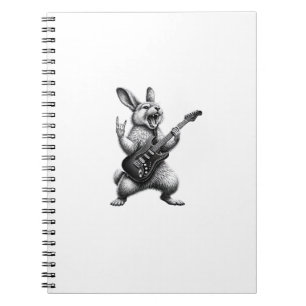 Bunny Playing Guitar Rock Star Bunny Lover Easter  Notebook