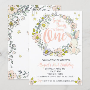 Bunny première invitation anniversaire