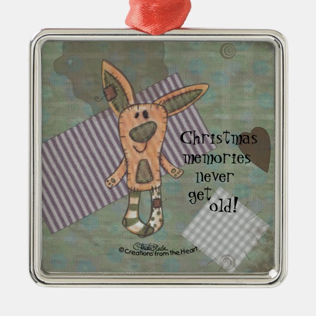 Bunny Prim Metal Ornament (Front)