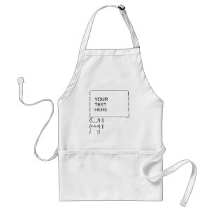 Bunny Protest Sign / Customizable ASCII Text Art Standard Apron