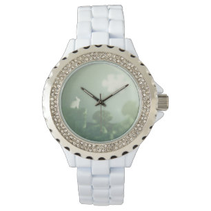 BUNNY Puzzle Land Jigsaw Clouds Grass Customizable Watch