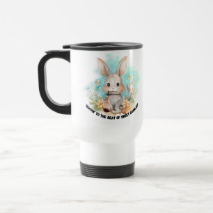 bunny  quote cartoon drinking bobba tea travel mug
