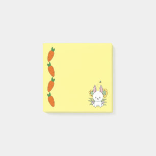 Bunny Rabbit And Carrots Post-it Notes