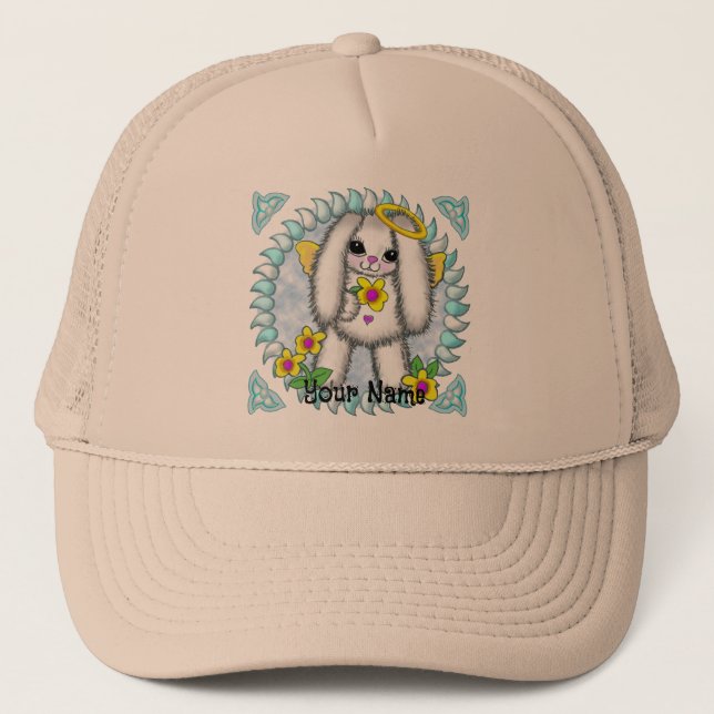 Bunny Rabbit Angel Trucker Hat (Front)
