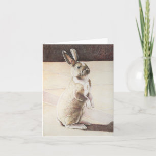 Bunny Rabbit Art Note Card