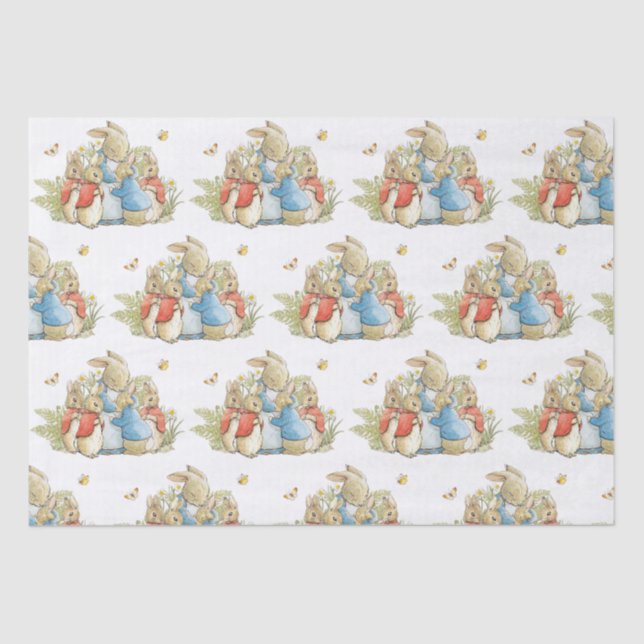 Bunny Rabbit Baby Boy Girl Shower Tissue Paper (Front)