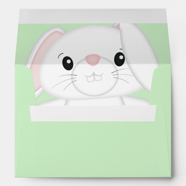 Bunny Rabbit Baby Shower Envelope (Back (Bottom))