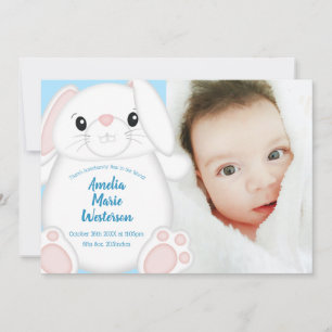 Bunny Rabbit Baby Shower Woodland Invitation