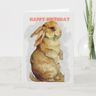 Bunny Rabbit Birthday Card