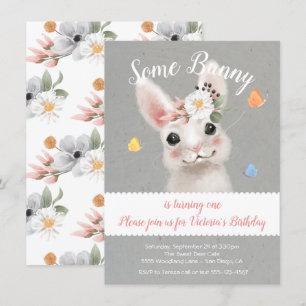 Bunny Rabbit Birthday Party Invitation