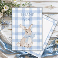 Bunny Rabbit Blue Plaid Vintage