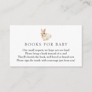 Bunny Rabbit Books for Baby Enclosure Card