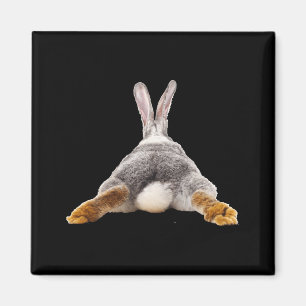 Bunny rabbit butt tail cute t shirt magnet