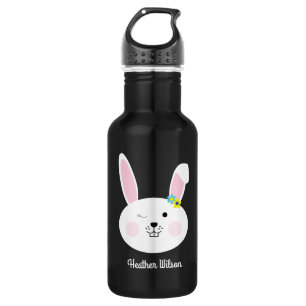 Bunny Rabbit Cute Kids Water Bottle with Name