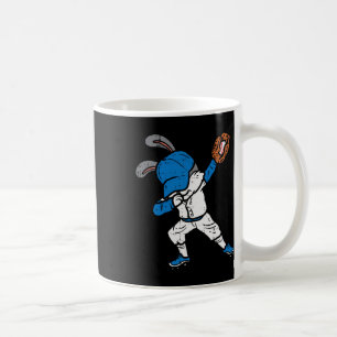 Bunny Rabbit Dab Baseball Easter Sport Pitcher Boy Coffee Mug