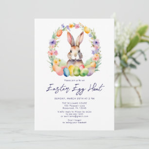 Bunny Rabbit Easter Egg Hunt  Invitation