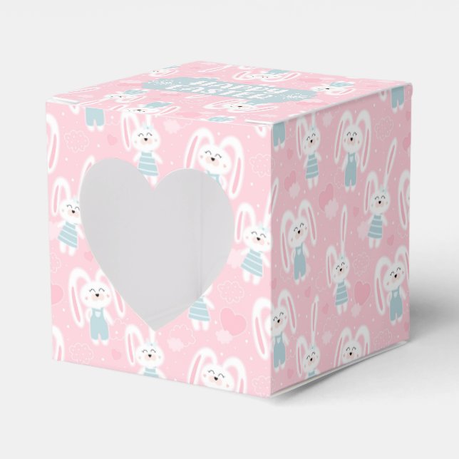 Bunny Rabbit Easter Favour Box (Front Side)