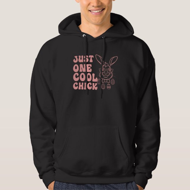Bunny Rabbit Eggs Hunting Happy Easter Just one Co Hoodie (Front)
