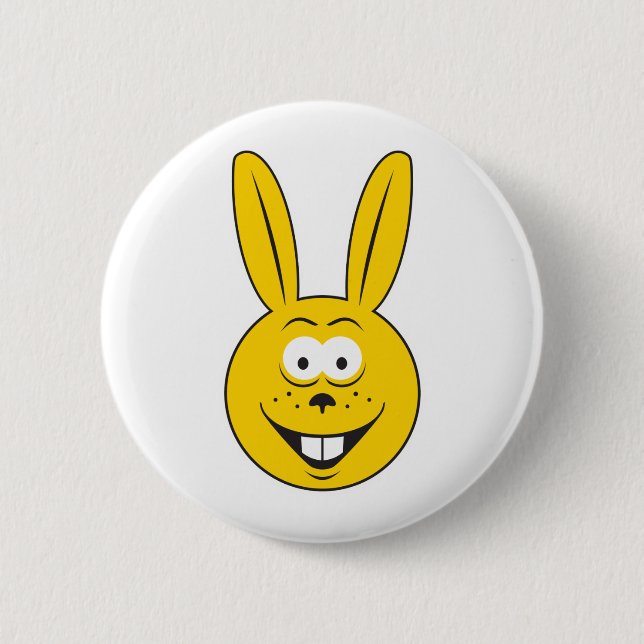 Bunny Rabbit Face 2 Inch Round Button (Front)