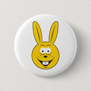 Bunny Rabbit Face 2 Inch Round Button