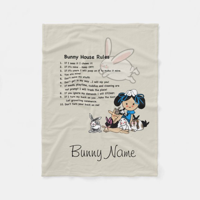 Bunny Rabbit Fleece - HouseRules Personalized (Front)