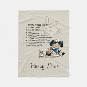 Bunny Rabbit Fleece - HouseRules Personalized Blanket