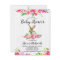 Bunny Rabbit Floral Baby Girl Shower Invitation