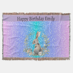 Bunny Rabbit gift - personalised blanket